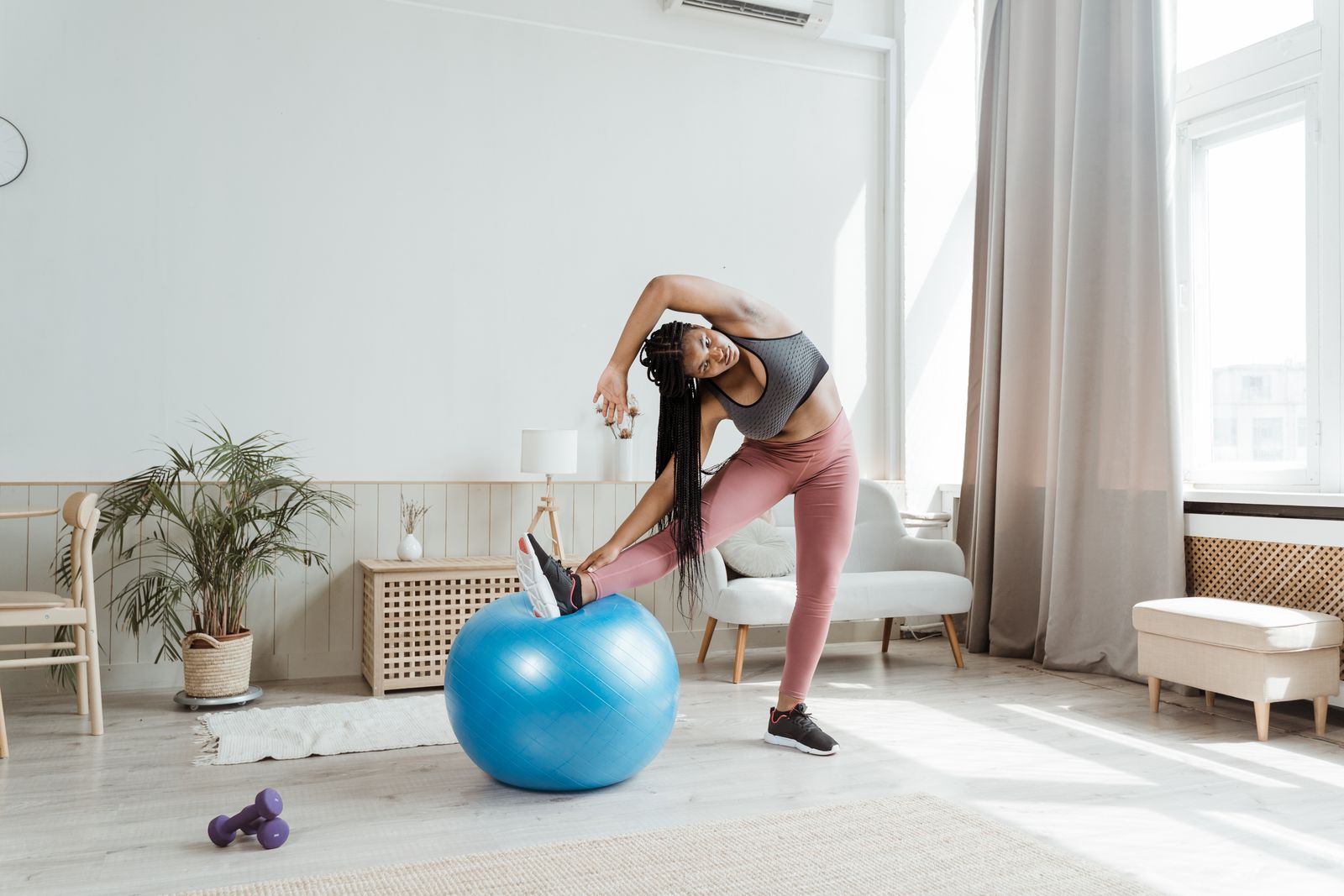 Physiotherapist guiding a patient through rehabilitation